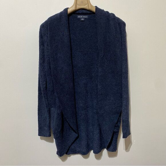 NEW Barefoot Dreams Cozy Chic Lite Circle Cardigan Navy Blue - Picture 2 of 5